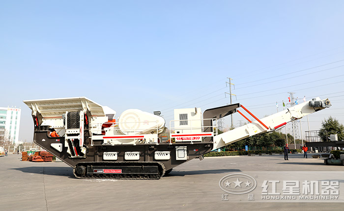 鵝卵石打砂可移動篩砂一體機