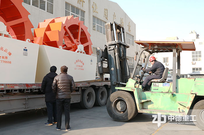 用戶到廠參觀洗砂機