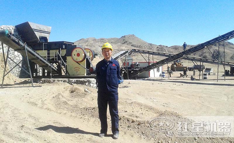 紅星顎式破碎機生產線現(xiàn)場