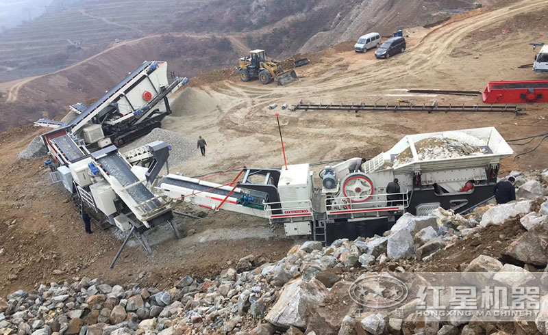 移動式制砂生產(chǎn)線現(xiàn)場