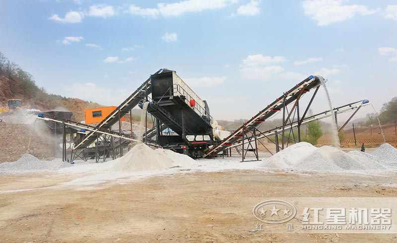 紅星移動打沙生產(chǎn)線現(xiàn)場