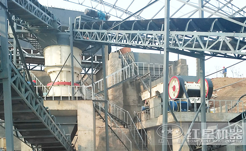 紅星破碎生產(chǎn)線現(xiàn)場(chǎng)