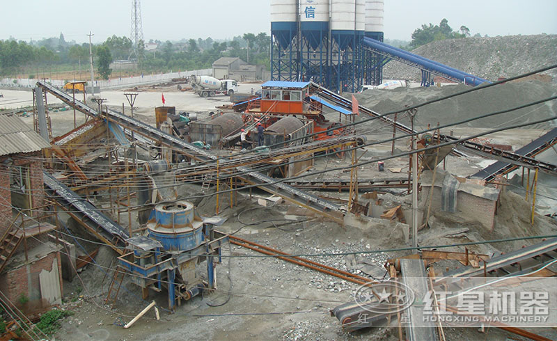 紅星砂巖制砂生產(chǎn)線現(xiàn)場