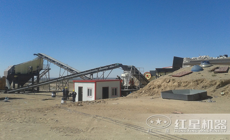 紅星石子破碎生產(chǎn)線現(xiàn)場(chǎng)——專業(yè)技術(shù)團(tuán)隊(duì)為您量身打造