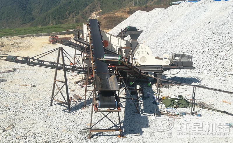 紅星移動(dòng)式碎石生產(chǎn)線現(xiàn)場(chǎng)——需求不同，配置不同