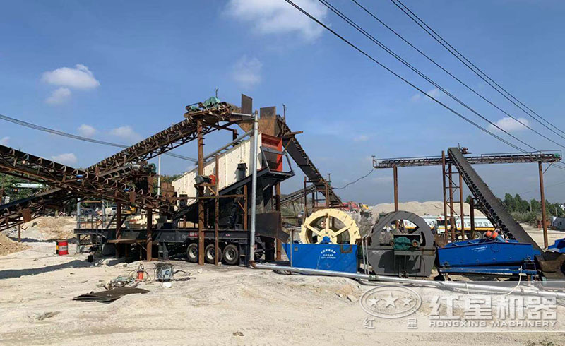 紅星移動打砂生產(chǎn)線現(xiàn)場