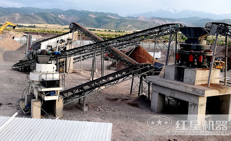 紅星液壓圓錐破碎機生產線現(xiàn)場