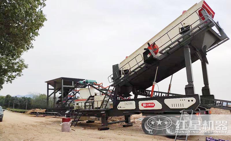 紅星河卵石移動式制砂機(jī)
