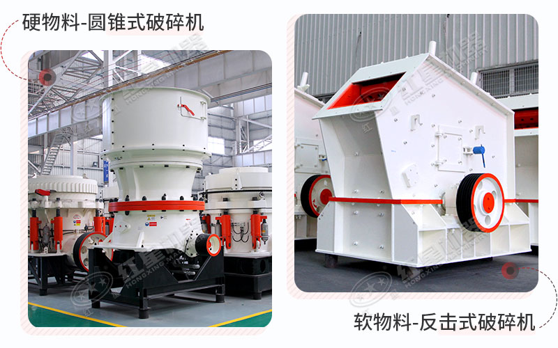 煤矸石中碎加工設(shè)備—反擊式破碎機(jī)、圓錐式破碎機(jī)