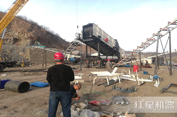 建筑垃圾破碎機(jī)設(shè)備安裝現(xiàn)場(chǎng)